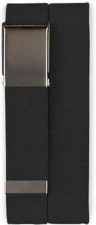 Harbor Bay by DXL Men's Big and Tall Stretch Webbed Belt Black