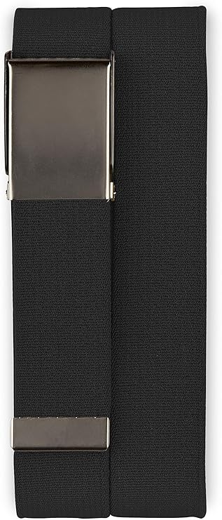 Harbor Bay by DXL Men's Big and Tall Stretch Webbed Belt Black