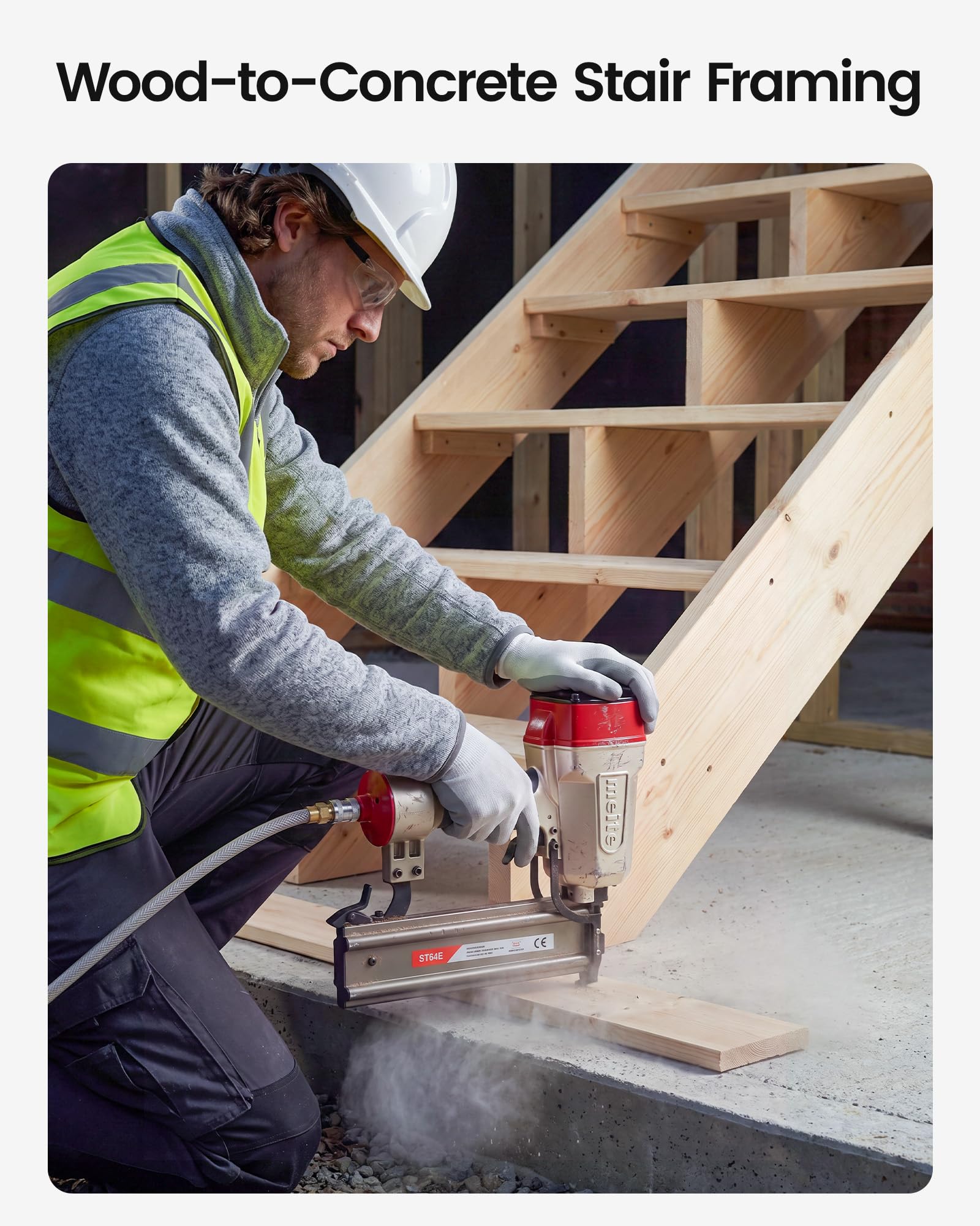 meite ST64E Concrete Nail Gun - 400 Nails -7