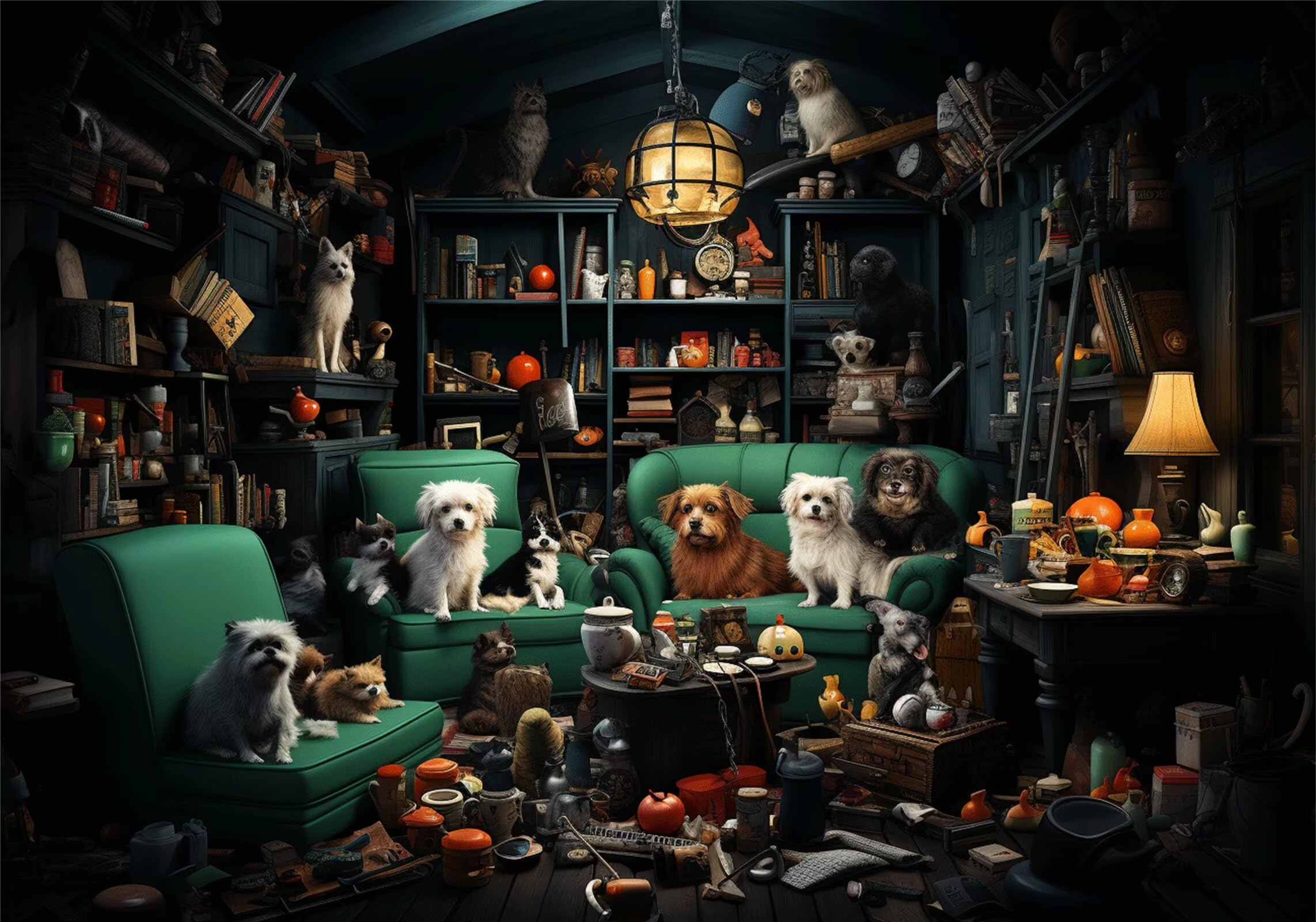 Tier Puzzle 1500 Teile Erwachsene Klassische Puzzles Hund Jigsaw Anspruchsvoll Impossible Schwer Pädagogisches Spielzeug Kinder Holzpuzzlem Groß Puzzlespiel Geeignet für alle Altersgruppen P-517