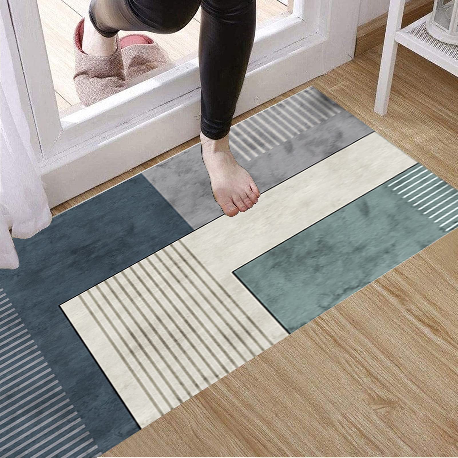 Nowoczesny wąski dywanik do przedpokoju 60cm 70cm 80cm 100cm szerokość, długi dywanik długość 100cm 1,5m 2m 250cm 300cm 4m 5m 6m, dywaniki obszarowe na schody kuchenne (Size : 60x100cm)