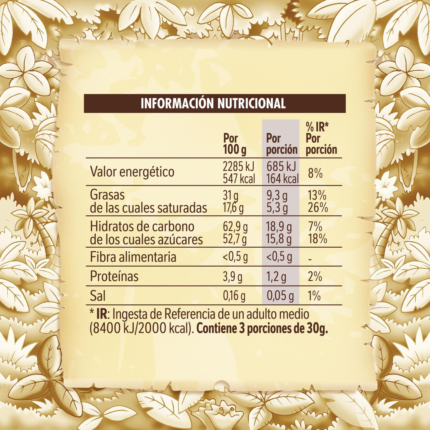 NESTLÉ JUNGLY Chocolate blanco y galleta 19x90g