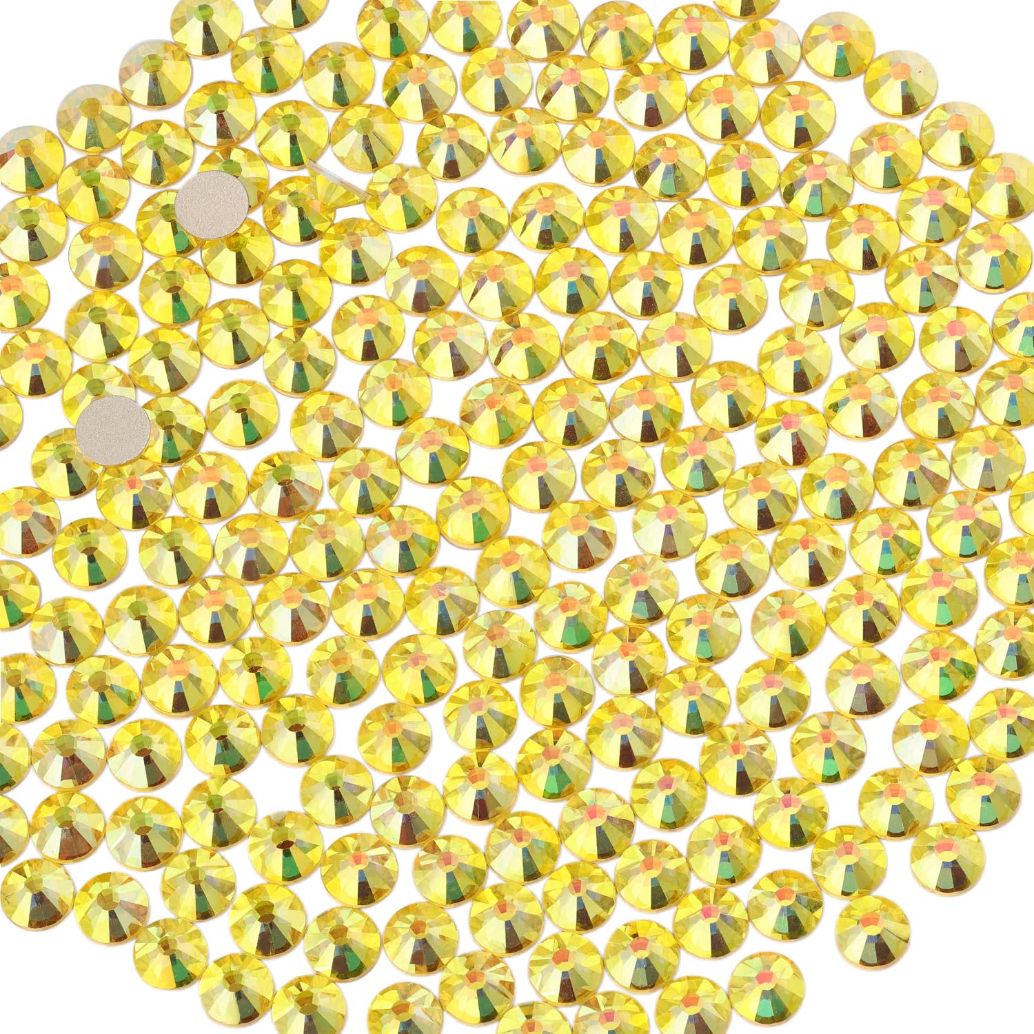 5000PCS SS10/2.8mm Crystal Rhinestones (Metal Sunlight), Bedazzling Flatback Glass Rhinestones for Crafting DIY Nail Art Makeup Decoration, Gems