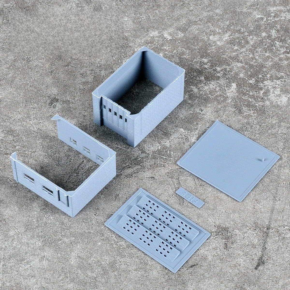 Assembly Architectural Sand Table fire Station Office Building Railway Railroad Diorama Maßstab Modellbausatz 1/64/72/87/150