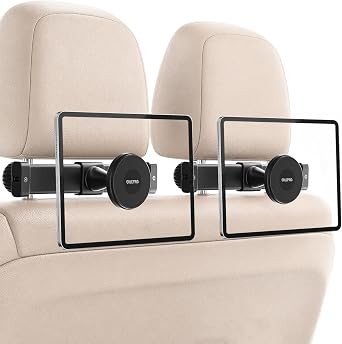 OHLPRO 2 Pack Tablet Holder for Car Headrest,Magnetic Tablet Mount for Car Backseat,Gifts Road Trip Essentials for Kids,Fits for All Device Like iPad Pro, Air, Mini, Galaxy, Fire HD