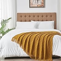 Vista 299 de inhand Knitted Throw Blankets for Couch and Bed, Soft Cozy Knit Blanket with Tassel, Black Lightweight Decorative Blankets and Throws, Farmhouse