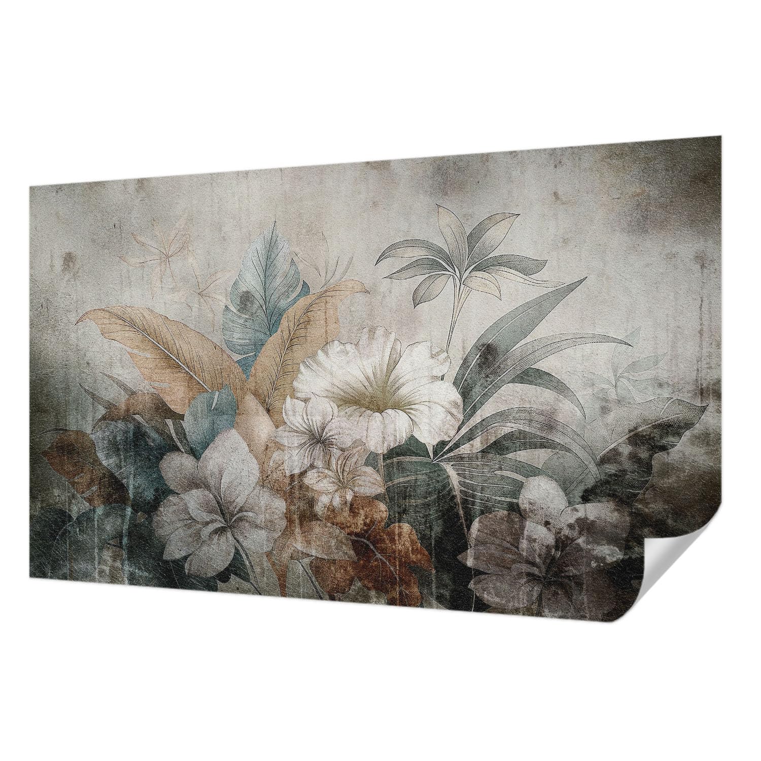 Papier peint panoramique pour chambre à coucher Tulup décor floral poétique