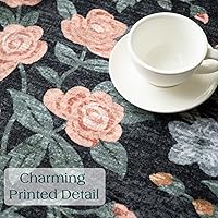 Vista 30 de Vintage Bohemian Entry Rug, 2x3 Small Entryway Rug Boho Kitchen Rugs Non-Slip Washable Indoor Door Mat, Distressed Floral Soft Accent Throw Rugs for