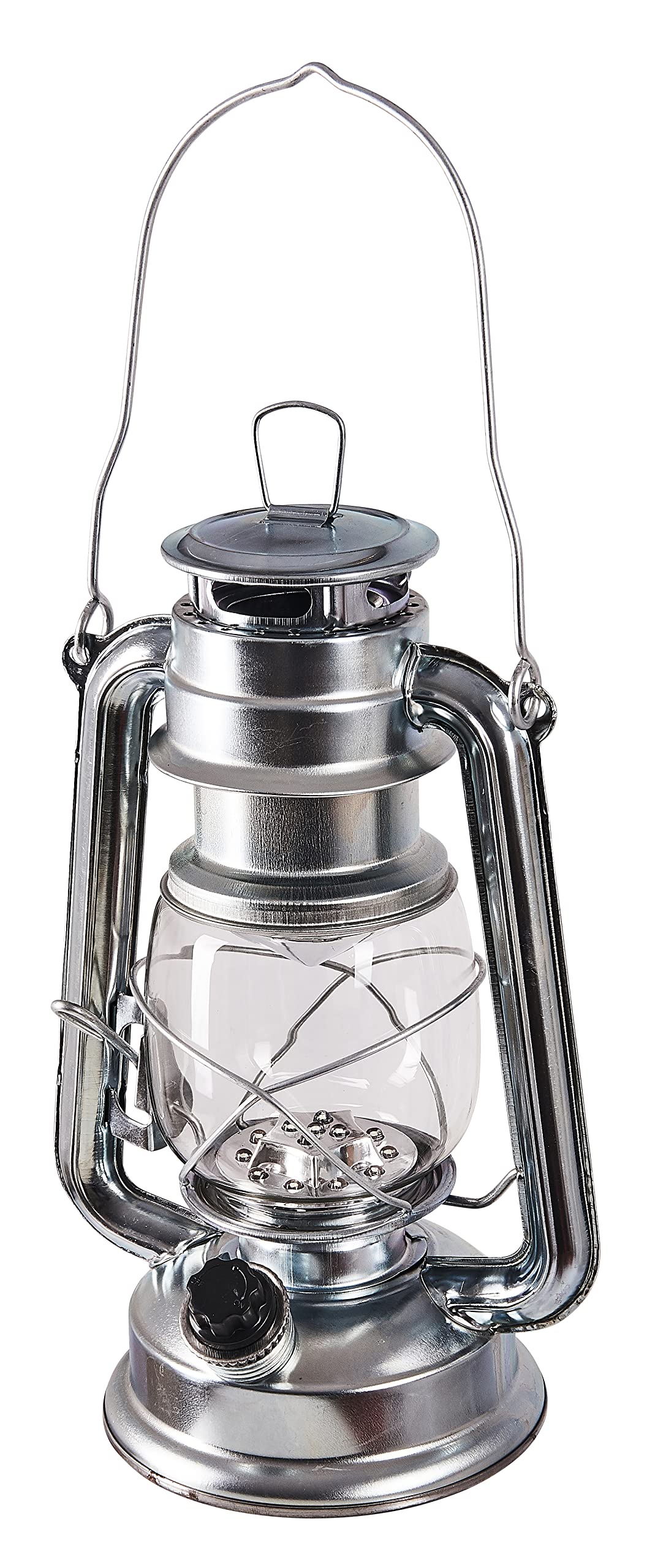 Amtech - 15-LED Hurricane Lamp for Camping, Barbeques, Emergency, and More, Lightweight, Portable with Carry Handle and Hanging Hook, Adjustable Brightness, Batteries Included
