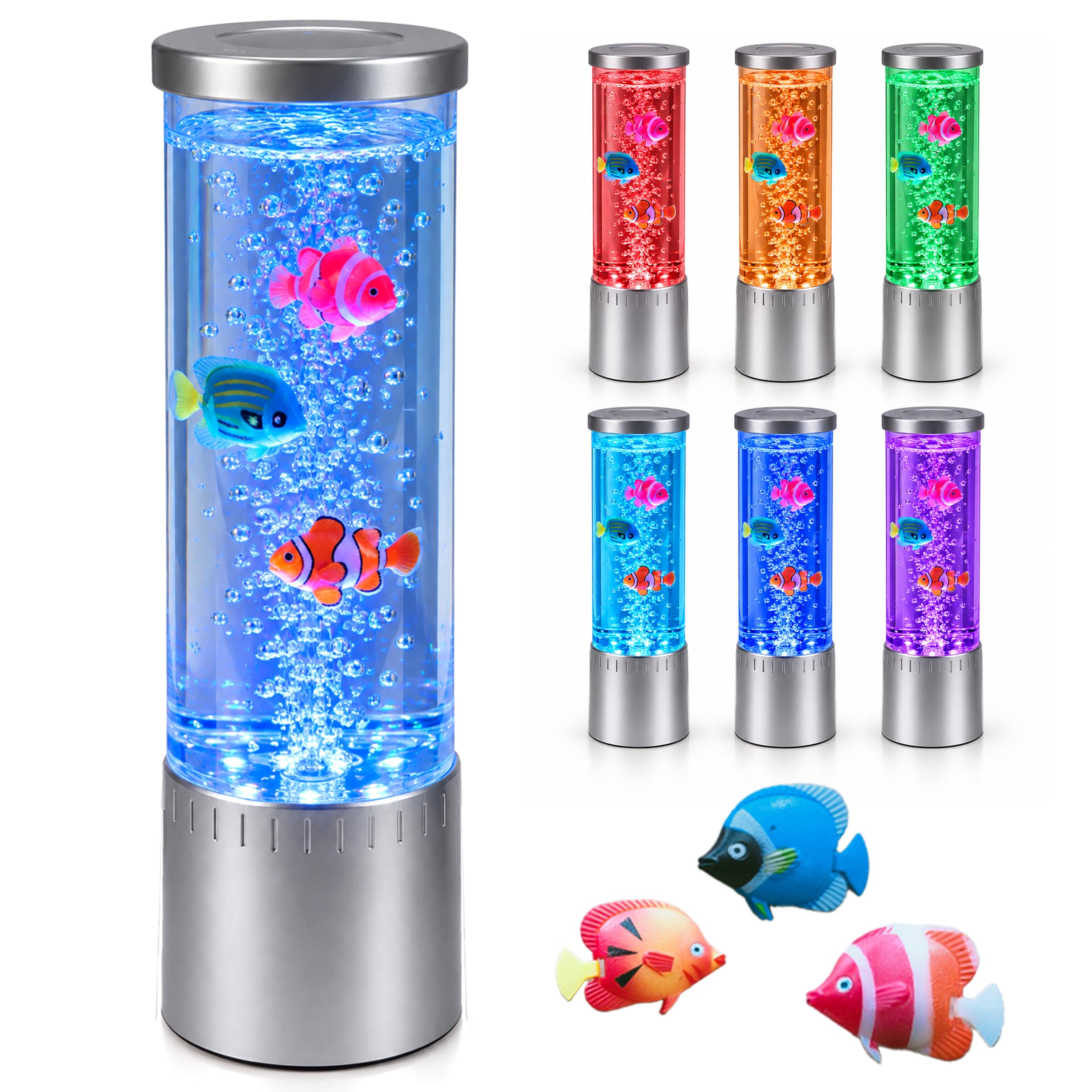 Brewish Bubble Lamp, 7 Color Changing LED Lamps, Fake Aquarium Night Light