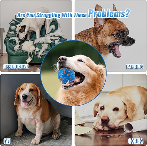 Miniatura 6 de Pelotas indestructibles para perros, pelotas de tenis para perros, pelotas de perro para masticadores agresivos, flotadores de agua para perros (1