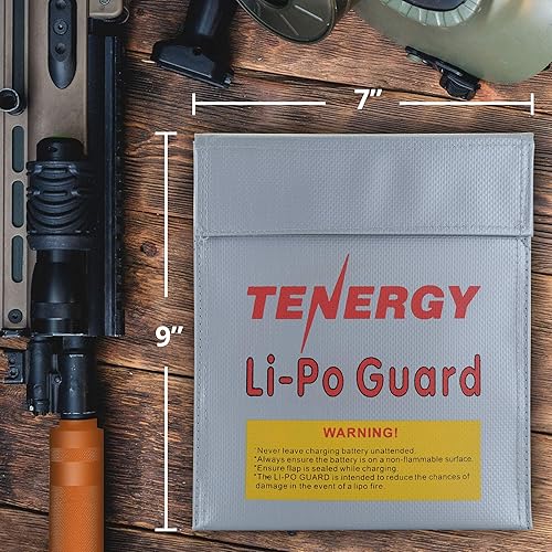 Miniatura 11 de Tenergy Bolsa ignífuga de Lipo con cremallera para cargar y almacenar paquetes de baterías Lipo, 8.5 x 6.5 x 5.7 pulgadas