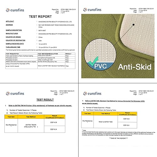 Vista 13 de Flamingo P Tapete de baño de espuma viscoelástica, extra largo, antideslizante, absorbente de agua, grueso, suave, lavable, 47 x 17 pulgadas