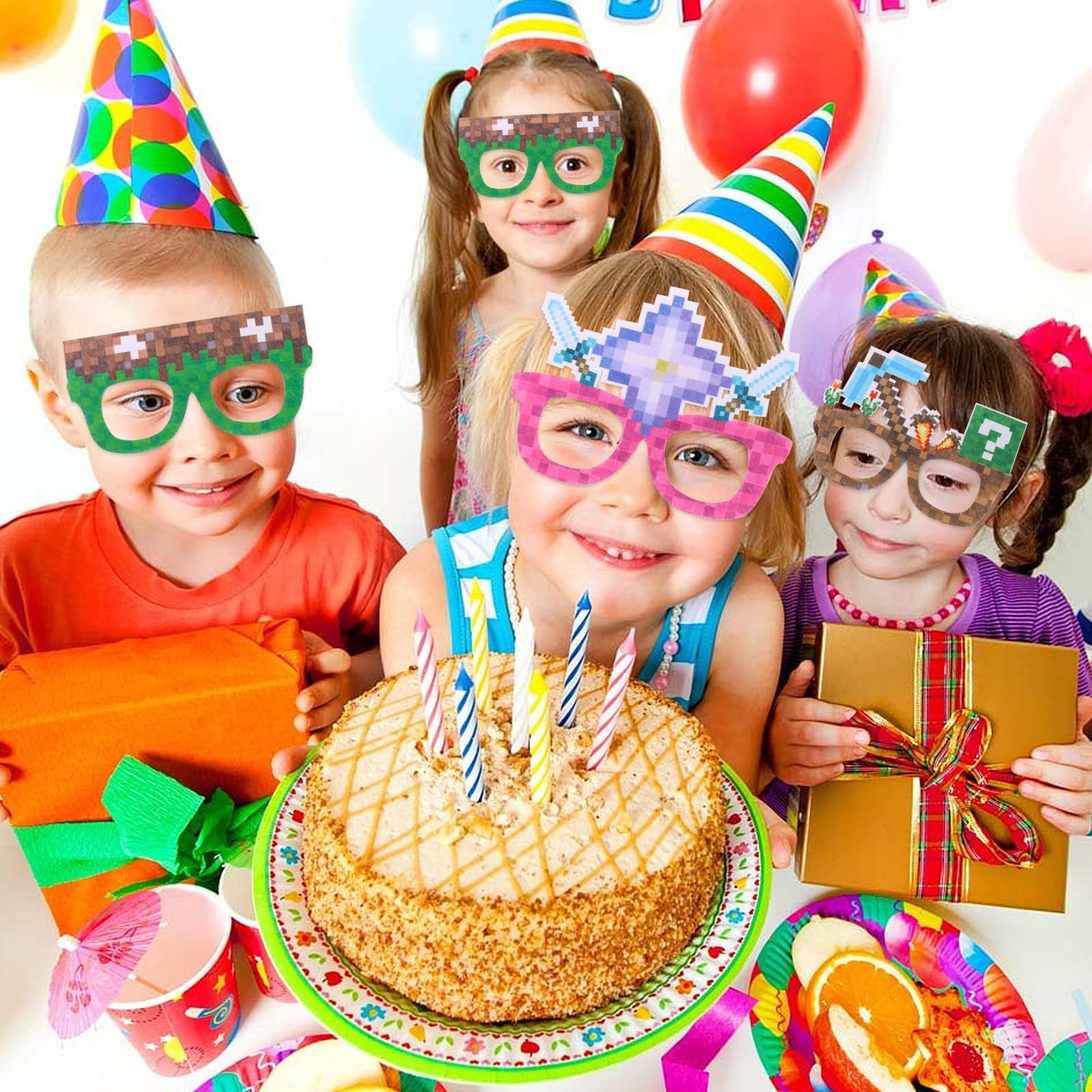 MLPKOI 15 Pcs Masks Party Bag Fillers for Kids Card Masks Costumes Toy Party Favors Gaming Themed Paper Masks Costumes Toy Gift for Kids Boys Girls - Image 4