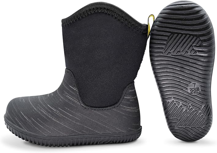 JAN & JUL Waterbestendige, Toasty-Dry Booties met Sherpa Voering voor Peuters, Marinebos, 5 Toddler