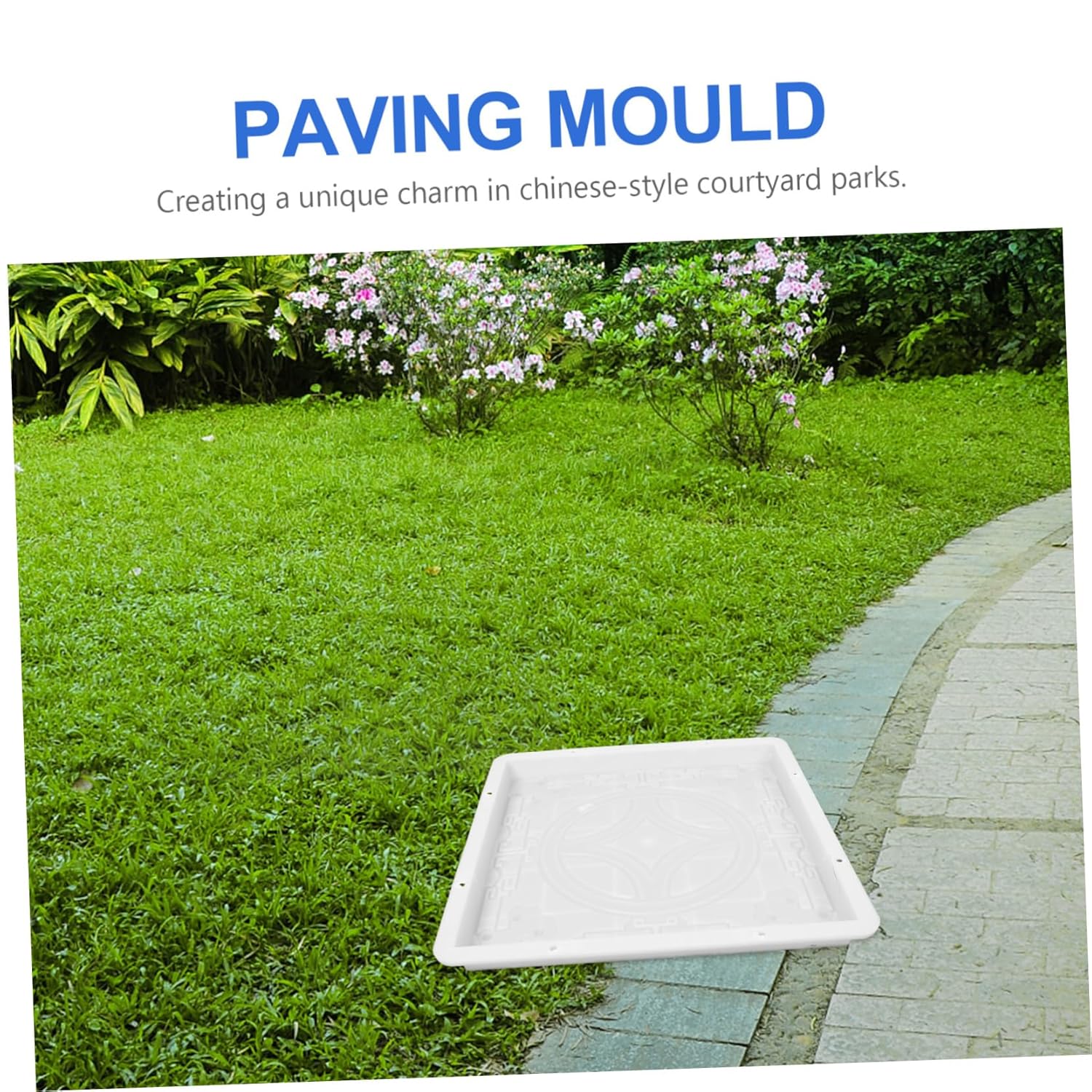 YARNOW DIY Plastic Paving Mold for Garden Walkway Reusable Stepping Stone Molds Garden Path Maker Decorative Pattern Easy to Use Cement for Outdoor Pathways