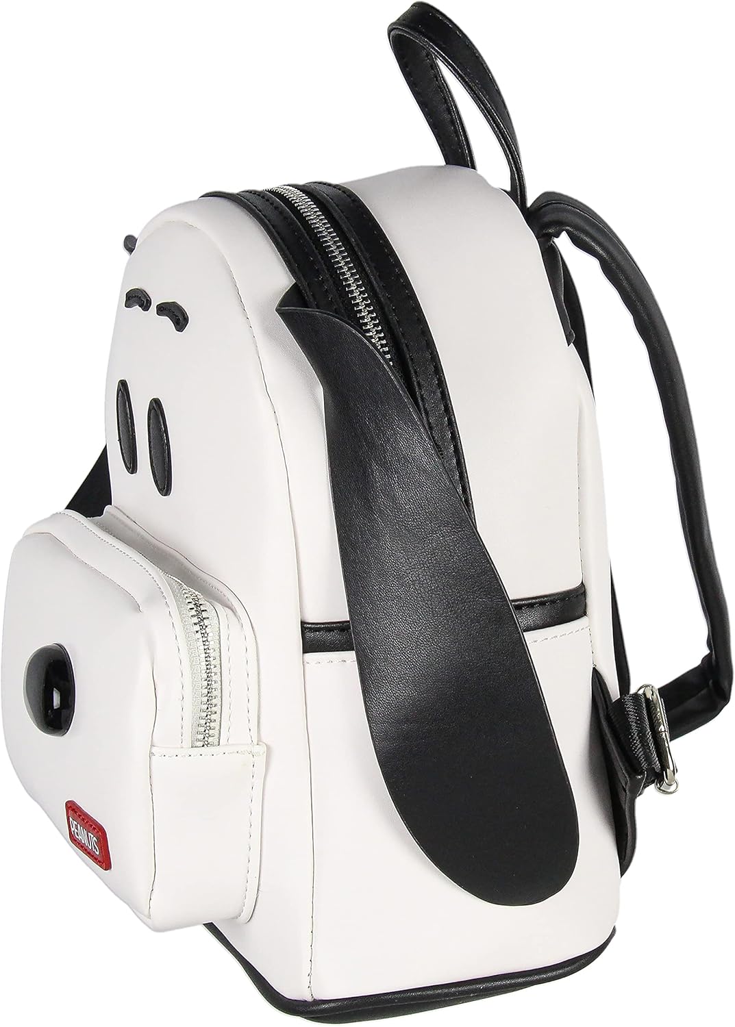 INTIMO Peanuts Classic Comic Character Face Snoopy Zippered Mini Small Backpack Bag 12"