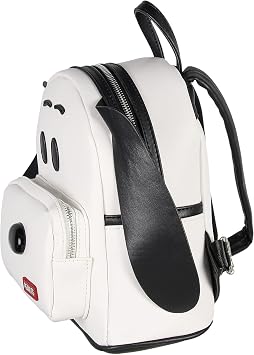 INTIMO Peanuts Classic Comic Character Face Snoopy Zippered Mini Small Backpack Bag 12