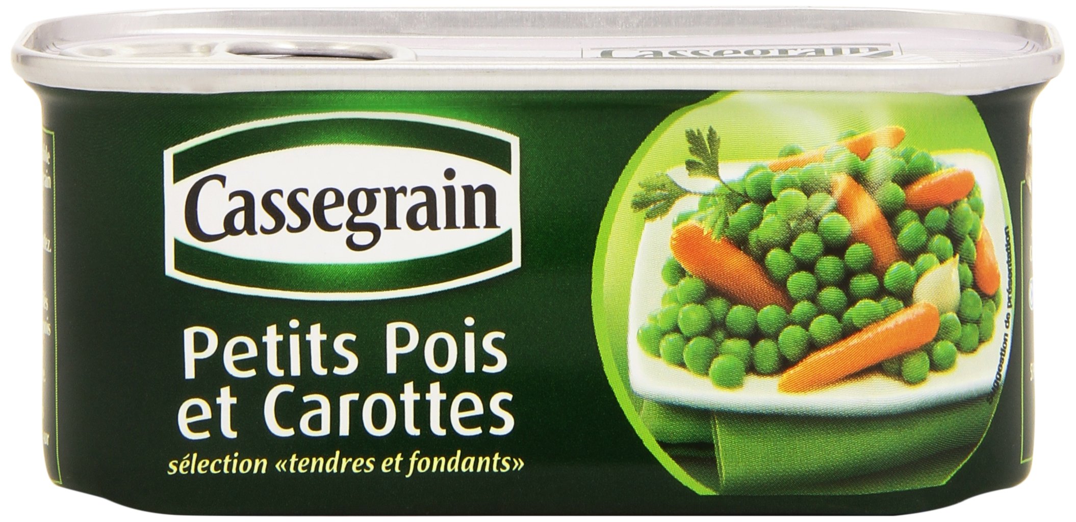 Cassegrain Guisantes pequeños zanahorias 130 g neto 6 piezas