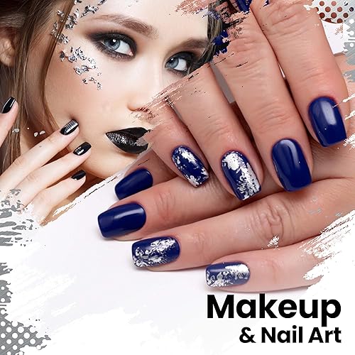 Miniatura 4 de KraftiSky Hojas de oro  100 hojas doradas  5.5 x 5.5 in hoja dorada multiusos para uñas, proyectos de arte y bricolaje, marcos de fotos, paredes del