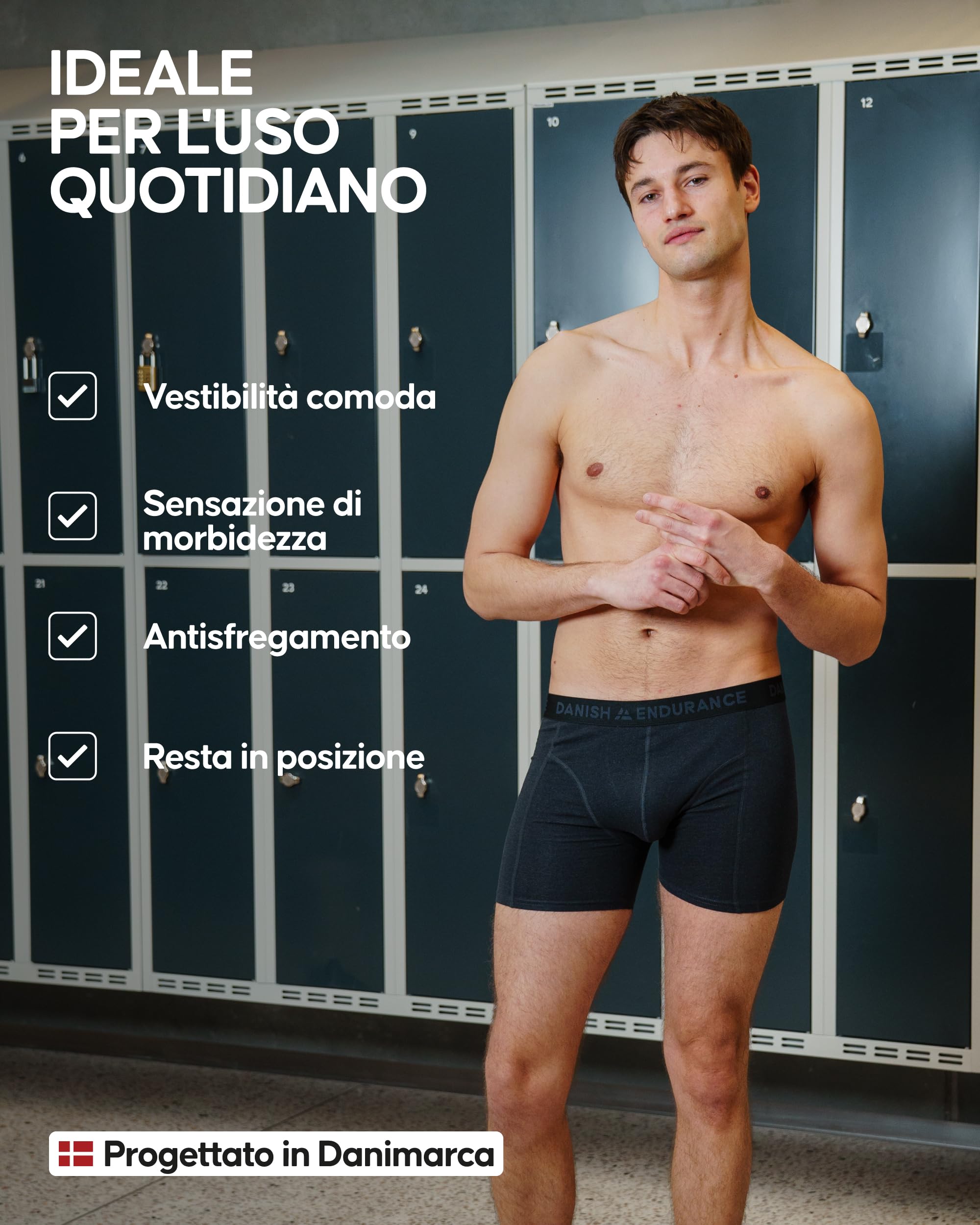 DANISH ENDURANCE Boxer Uomo Cotone Elasticizzato, Boxer a Pantaloncino Comodi e Traspiranti, Cuciture Piatte, con o Senza Patta Frontale, 3 o 10 Paia