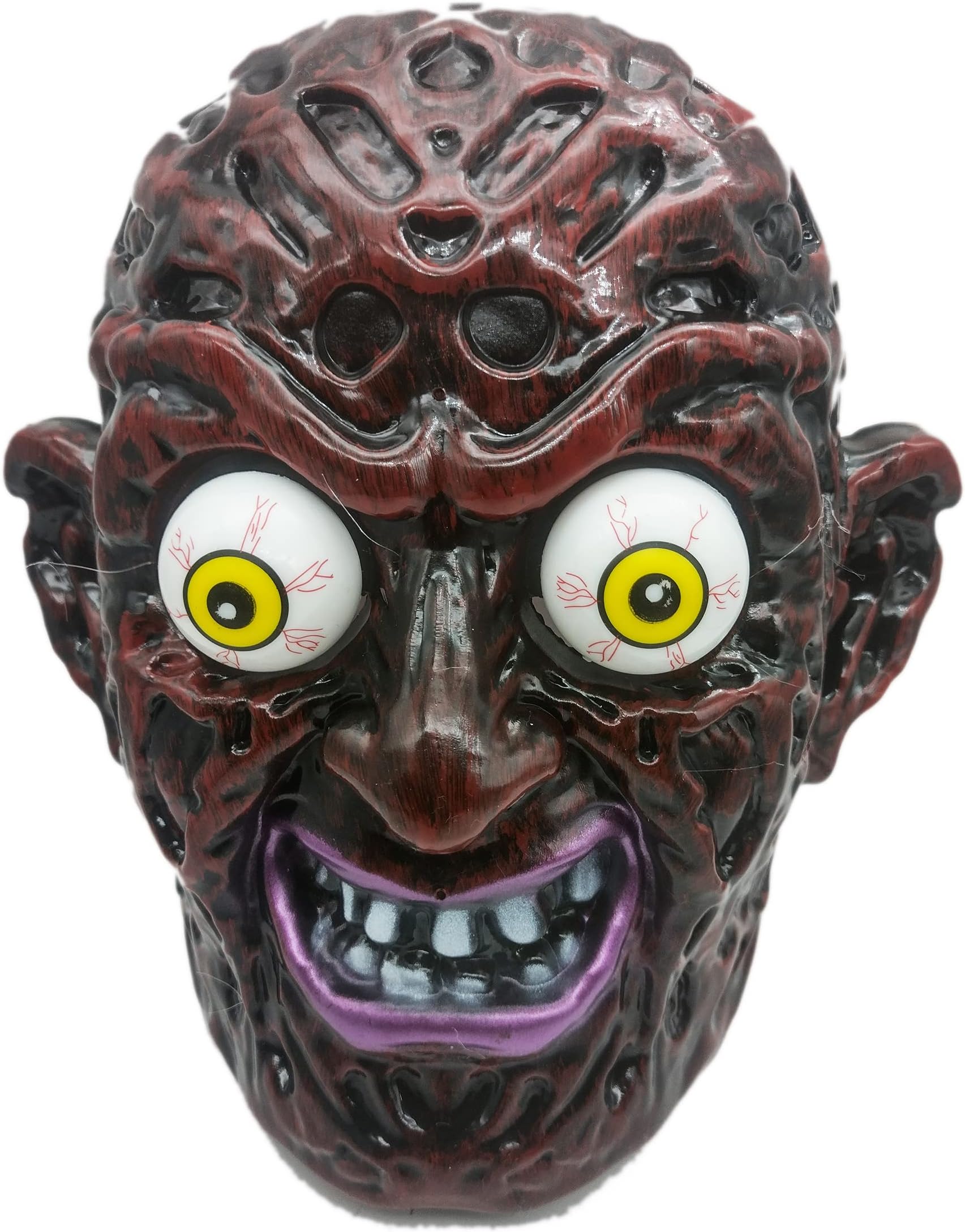 - Horror Face Mask Scary Evil Clown Cosplay With Movable Eyes Best for Holi Halloween Costume Party Mask
