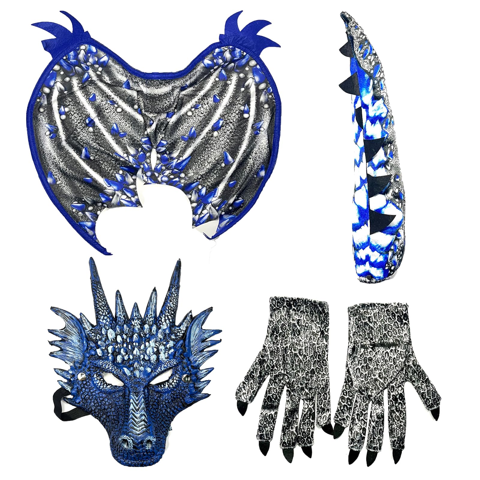 Folxakdis Costume Drago Bambino per Carnevale Costumi Dragon Cosplay Bambino per Halloween Tuta da Drago Festa di Compleanno Regali per Bambini dai 6-12 anni