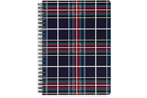 Vera Bradley Christmas Notebook Spiral, Mini Spiral Notebook with Pocket