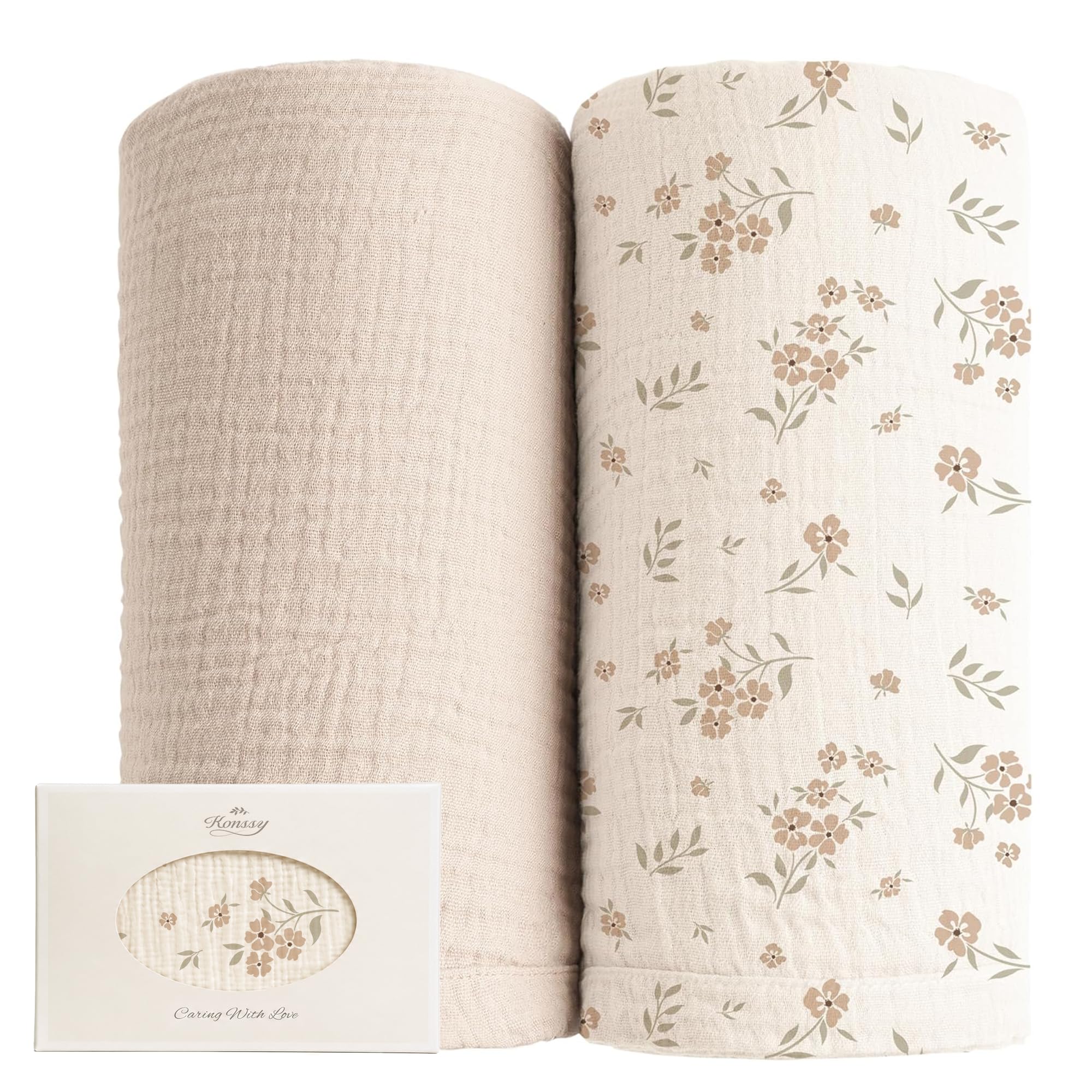 Konssy Muslin Swaddle Blankets