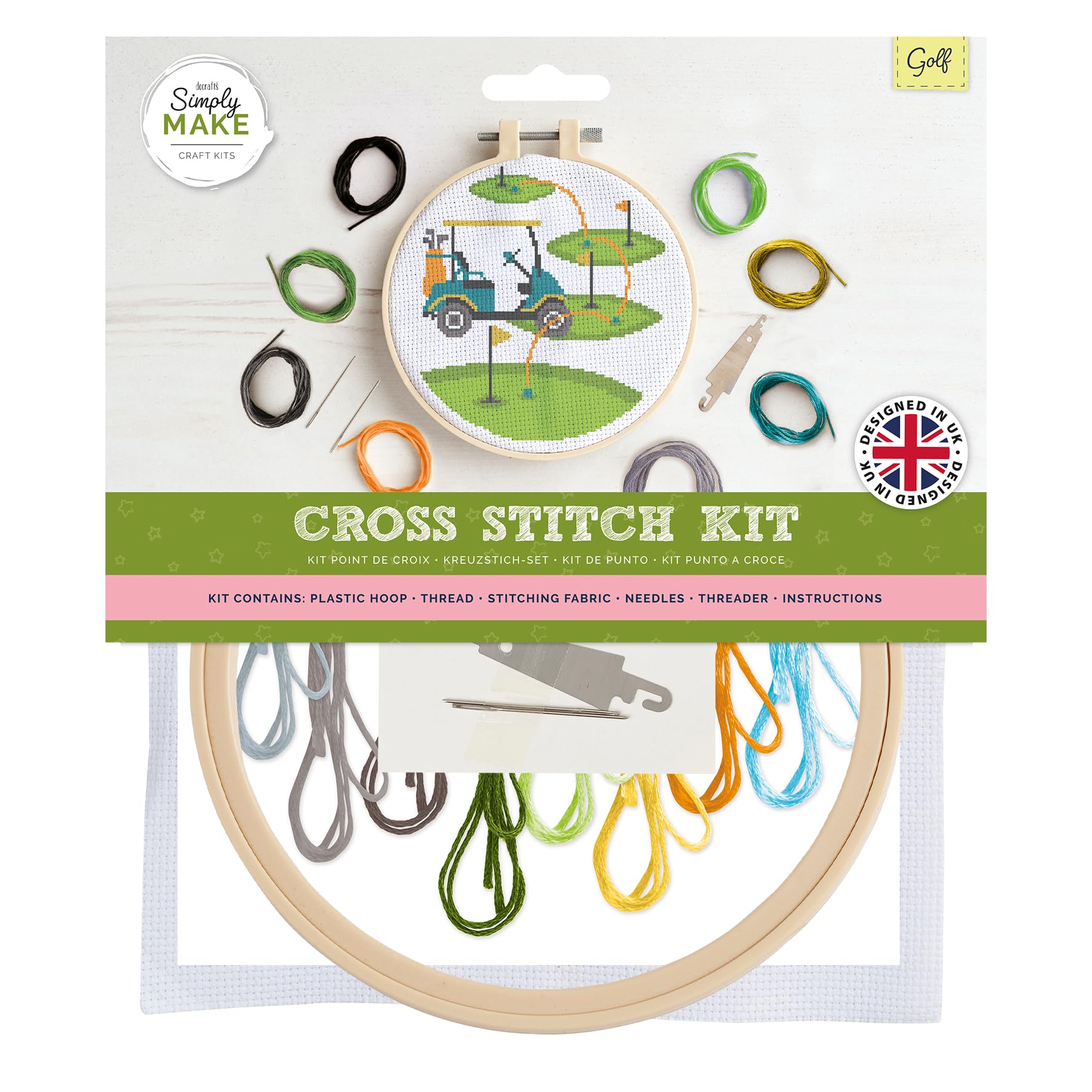Simply Make Golf Cross Stitch Kit