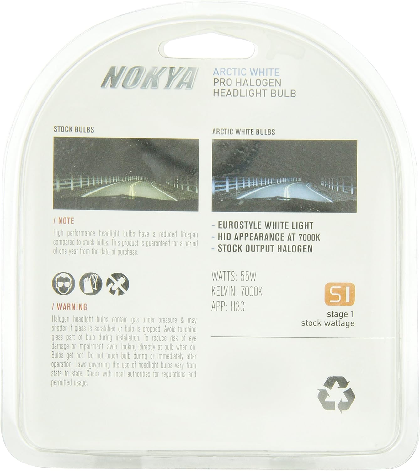 Nokya Mtq/Noyka NOK7459 Arctic White 55W Headlight Bulb - 2 Piece