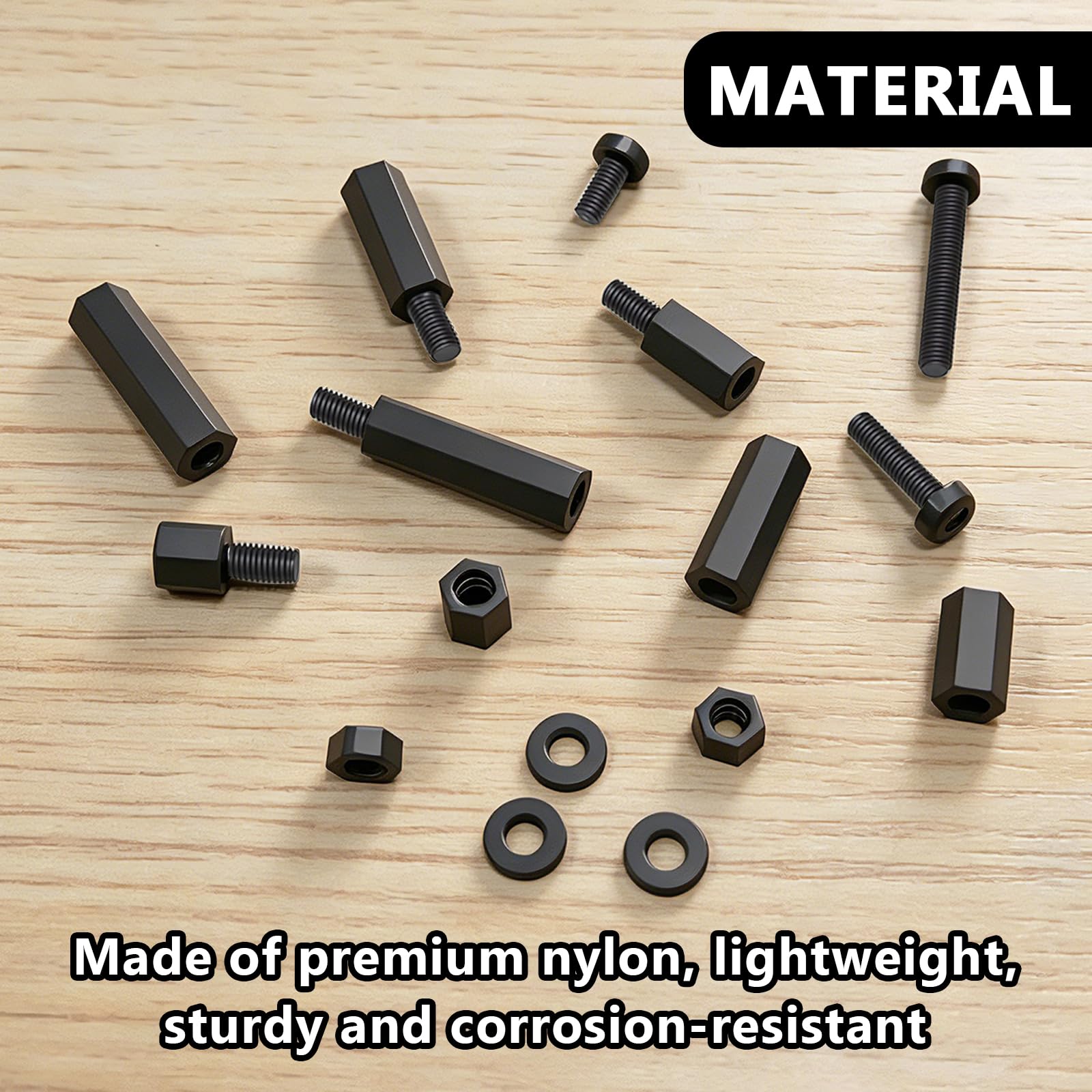 Motherboard Standoffs Kit - 410PCS Nylon Screws & Nuts -4