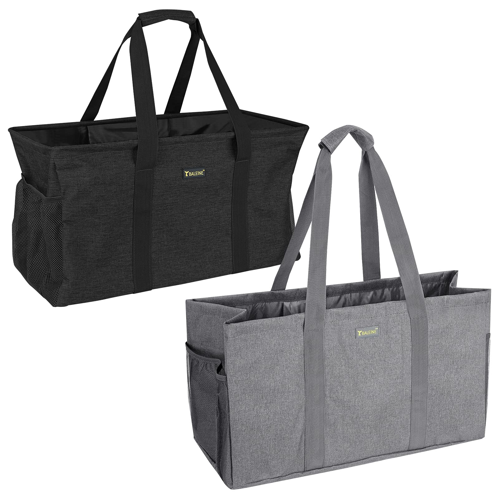 BALEINE Utility Tote Bag with Metal Wire Frame+Large Utility Tote Bag