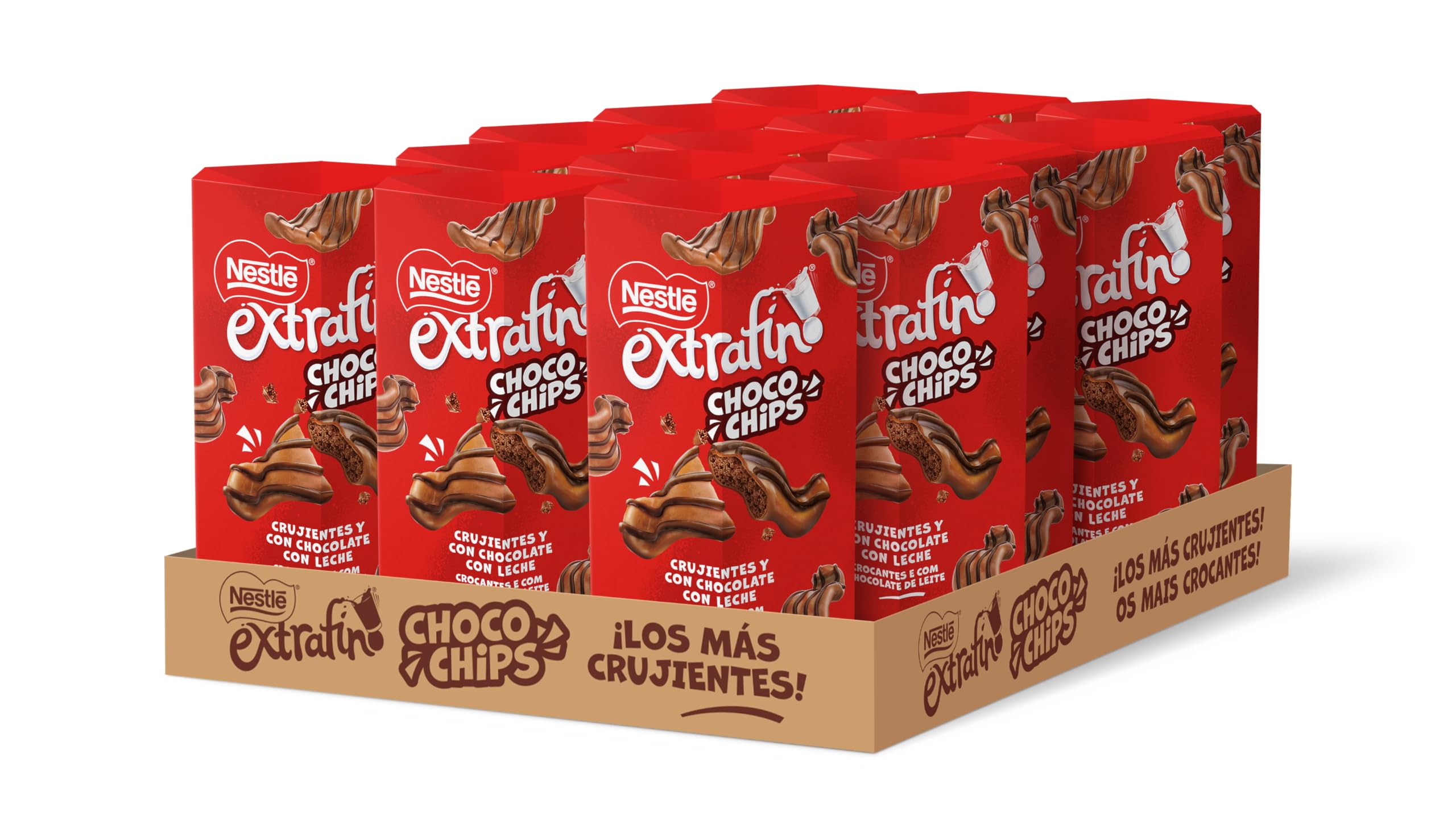 NESTLÉ EXTRAFINO Choco Chips, Chips de cereales recubierto de chocolate 15x115g