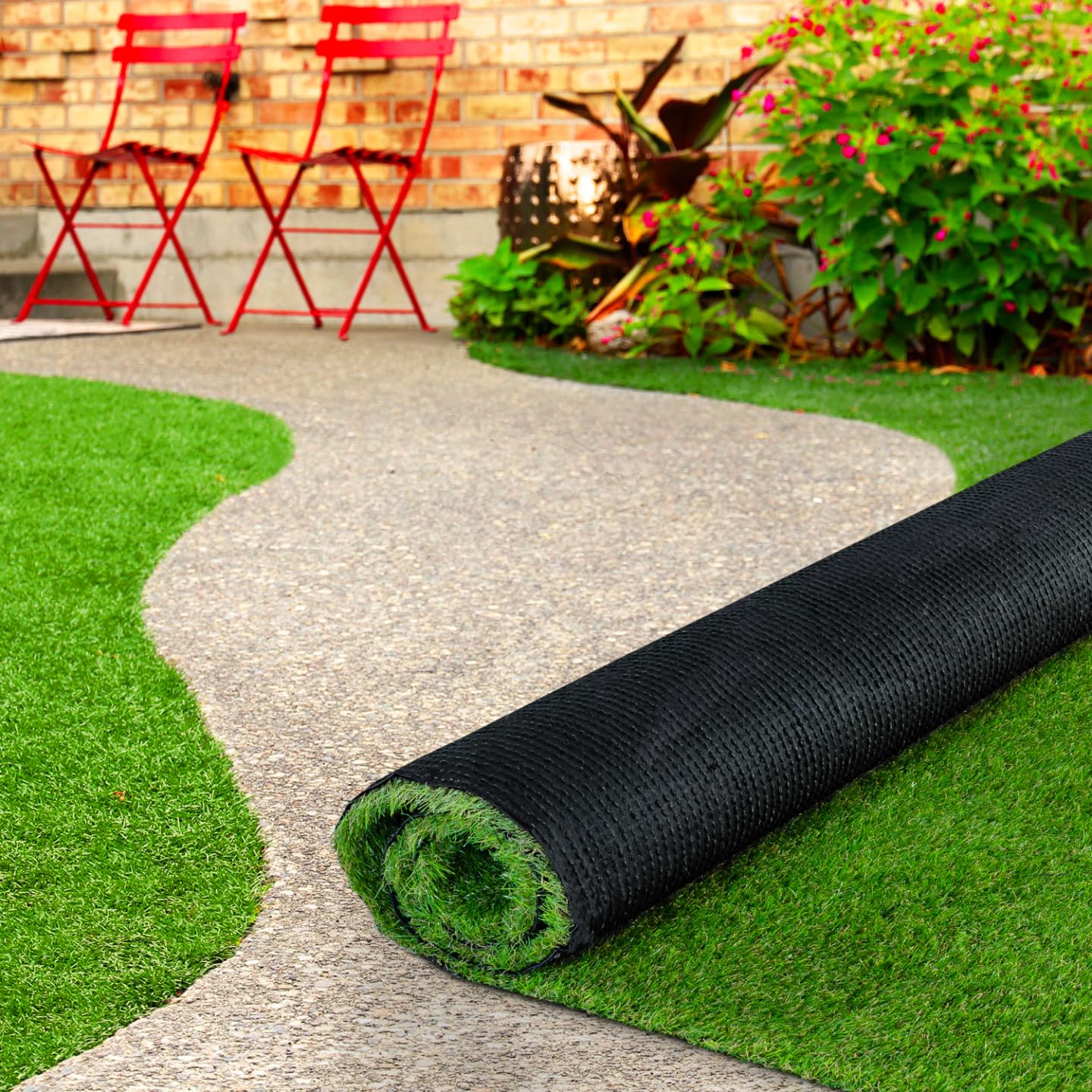 IDMarket - Gazon synthétique artificiel 1x10 M 30 mm d'épaisseur pour jardin et balcon