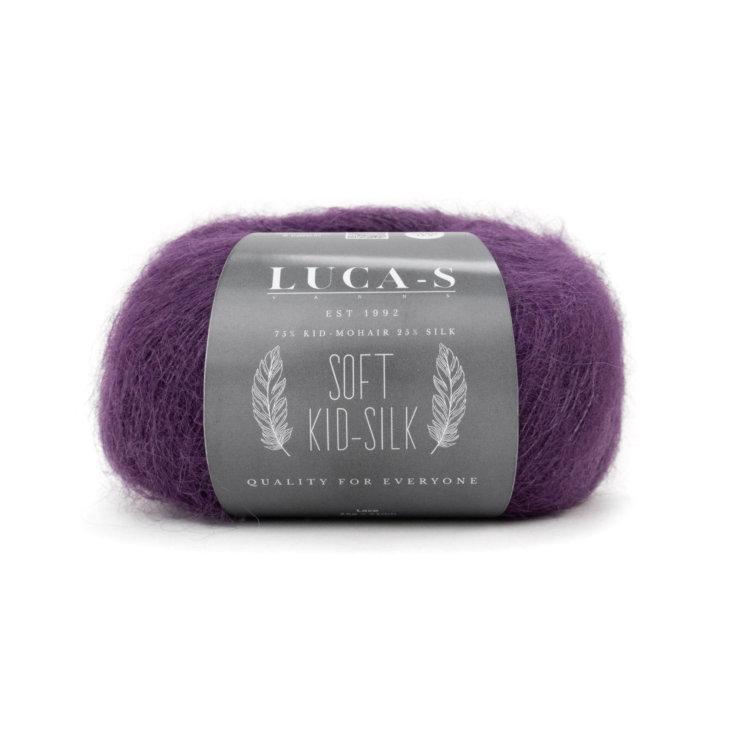 Set of 10 Soft Kid Mohair & Silk Yarn for Knitting & Crochet, 75% Mohair 25% Silk, 25g 210m, Lace-Weight Fluffy and Soft Wool for Knitting — image 1