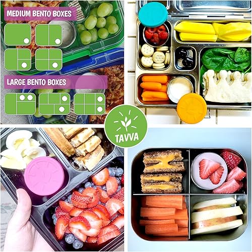 Miniatura 2 de TAVVA 3 recipientes de condimentos de 1.7 onzas con tapas, a prueba de fugas, con tapas de silicona, sin BPA, aptos para lavavajillas y congelador,