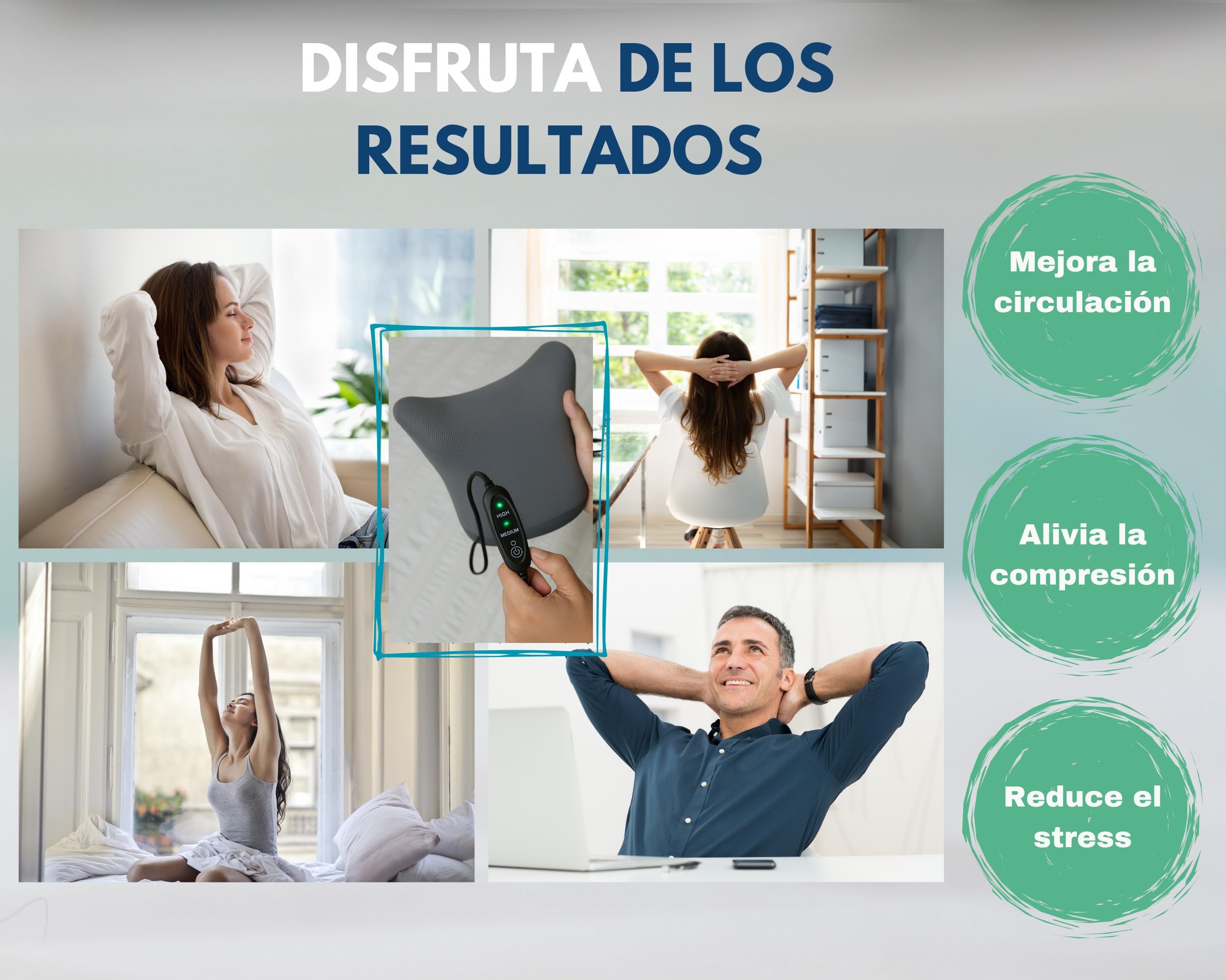 Dispositivo de Tracción Cervical Térmico con Temporizador Ajustable | Almohada para Alivio del Dolor de Cuello y Hombros y Relajación Muscular | Corrector Postural | Neck Cloud