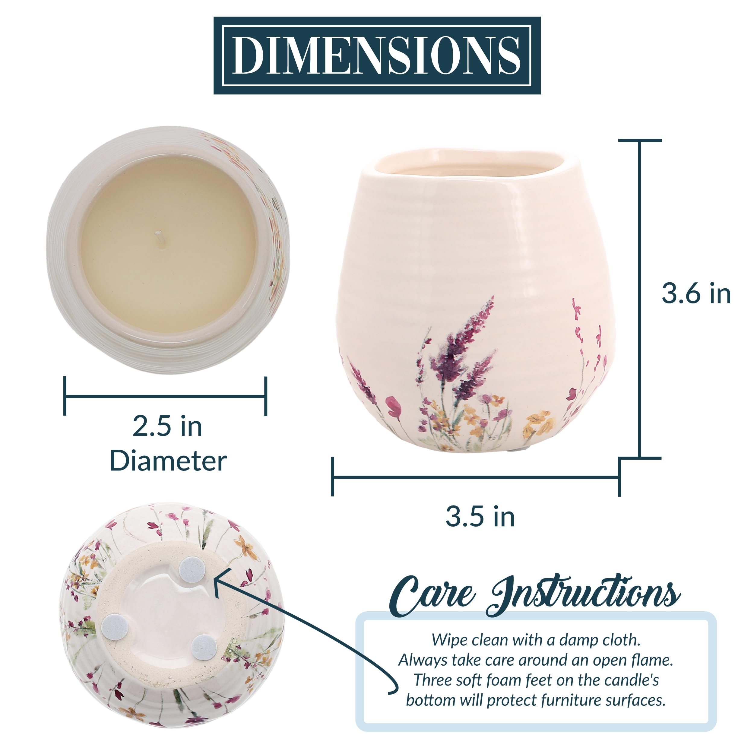 Pavilion – Sister – 237 ml Keramikkerze, Jasmin-Duftkerze, Geschenk für Schwestern, inspirierende Geschenke für Frauen, beste Freundin, Bestie BFF Entspannungskerze, 1 Stück, Creme