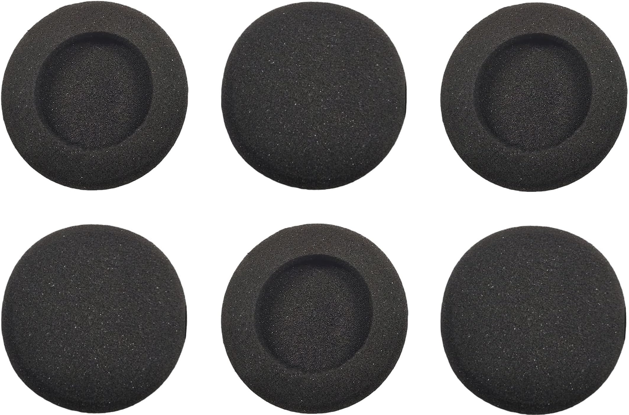 cyclingcolors 6x Imbottiture per cuffie rotondi filtro microfono audio spugna antivento schiuma nero filtri Pad di Auricolari, 40mm