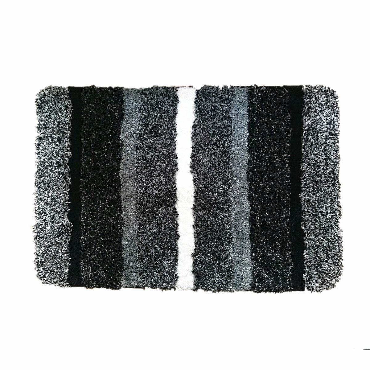 Bath Rug Accent Rug Durable Washable Area Rug Water Absorption Bathroom Rug Bath Mat Entrance Rug Bedroom Area Rug (2'x3', Black 6090)