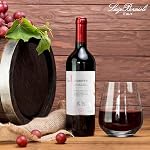 Luigi Bormioli Crescendo Crescendo 23.25 Verres à vin sans alcool, ensemble de verres à vin 4, Verre en cristal pour fils, fabriqué en Italie.