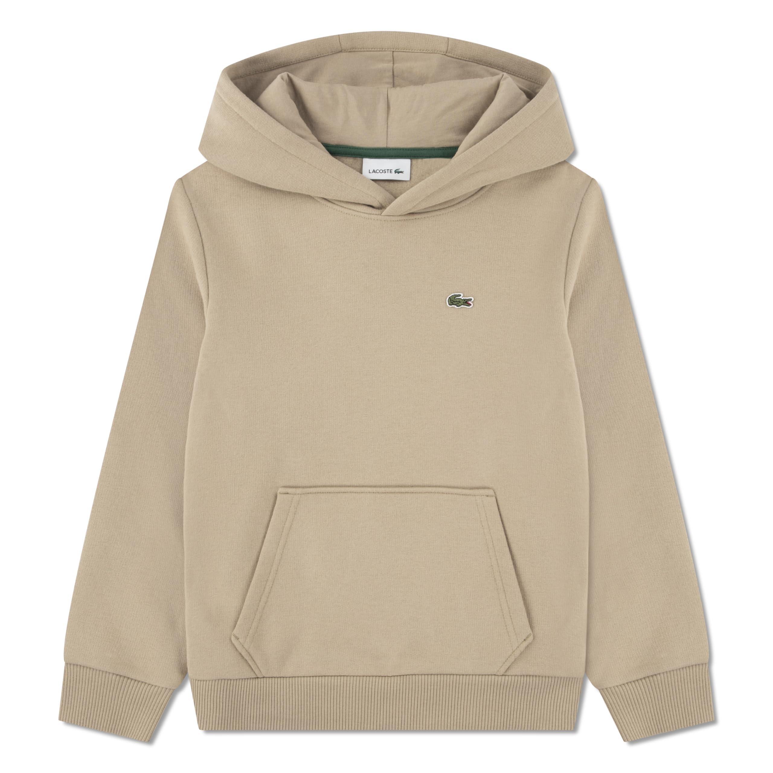 Lacoste Core Fleece Pullover Hoodie Tan