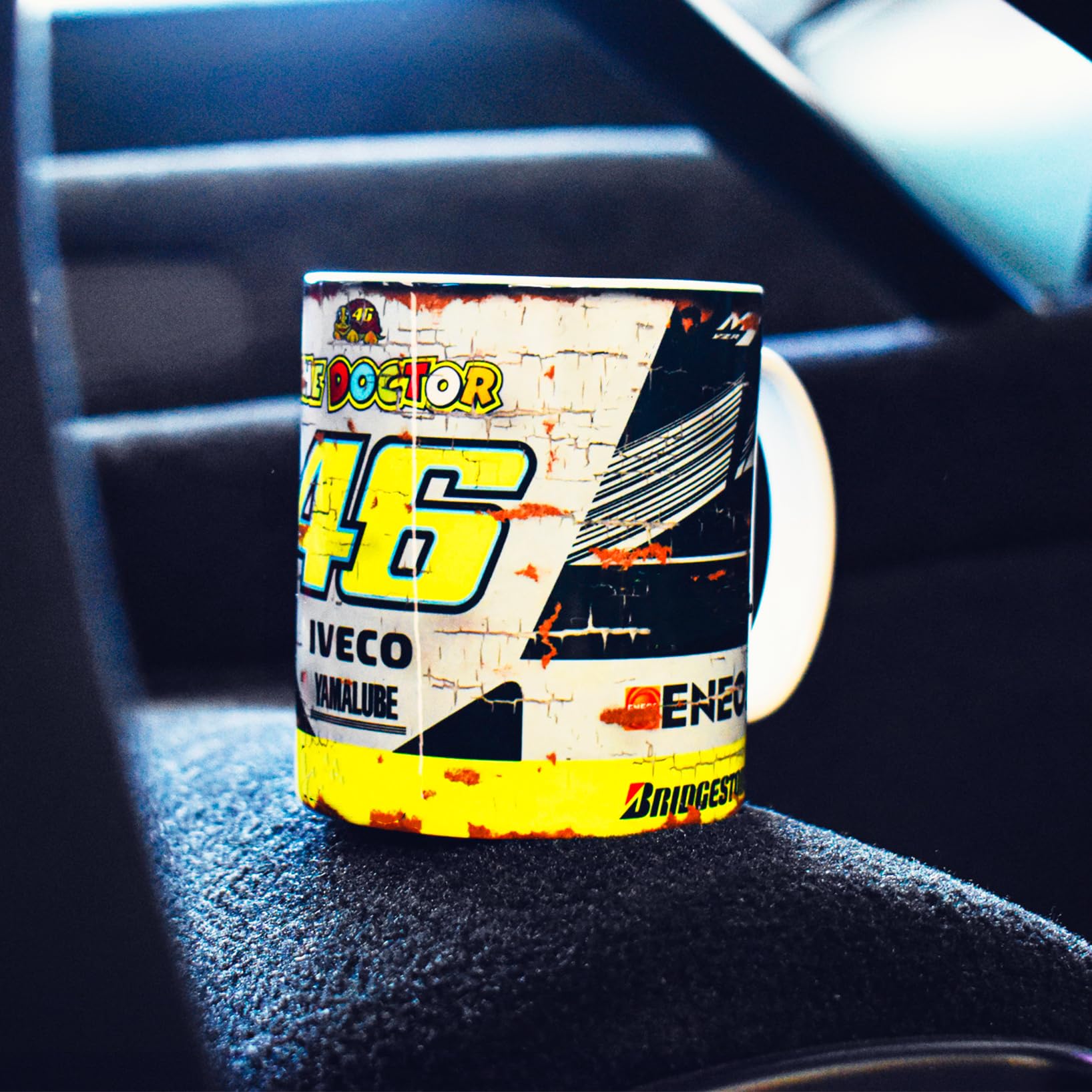 Mug Rossi #46 2013 Test Livery - Moto - GP - Chèvre - Légende - Idées cadeaux - Tasse à thé - Vale Yellow - The Doctor - Champion du monde - Sepang - Édition limitée