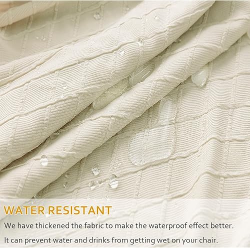 Miniatura 2 de KELUINA - Fundas elásticas para silla con respaldo de alas geométricas rómbicas Funda protectora reutilizable para silla de brazos, fundas