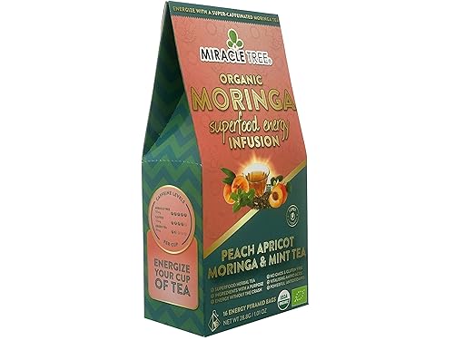 Miniatura 9 de Miracle Tree 's Moringa Energy Tea - Té de naranja y maracuyá  Mezcla de súper cafeína  Alternativa de café saludable, perfecta para la