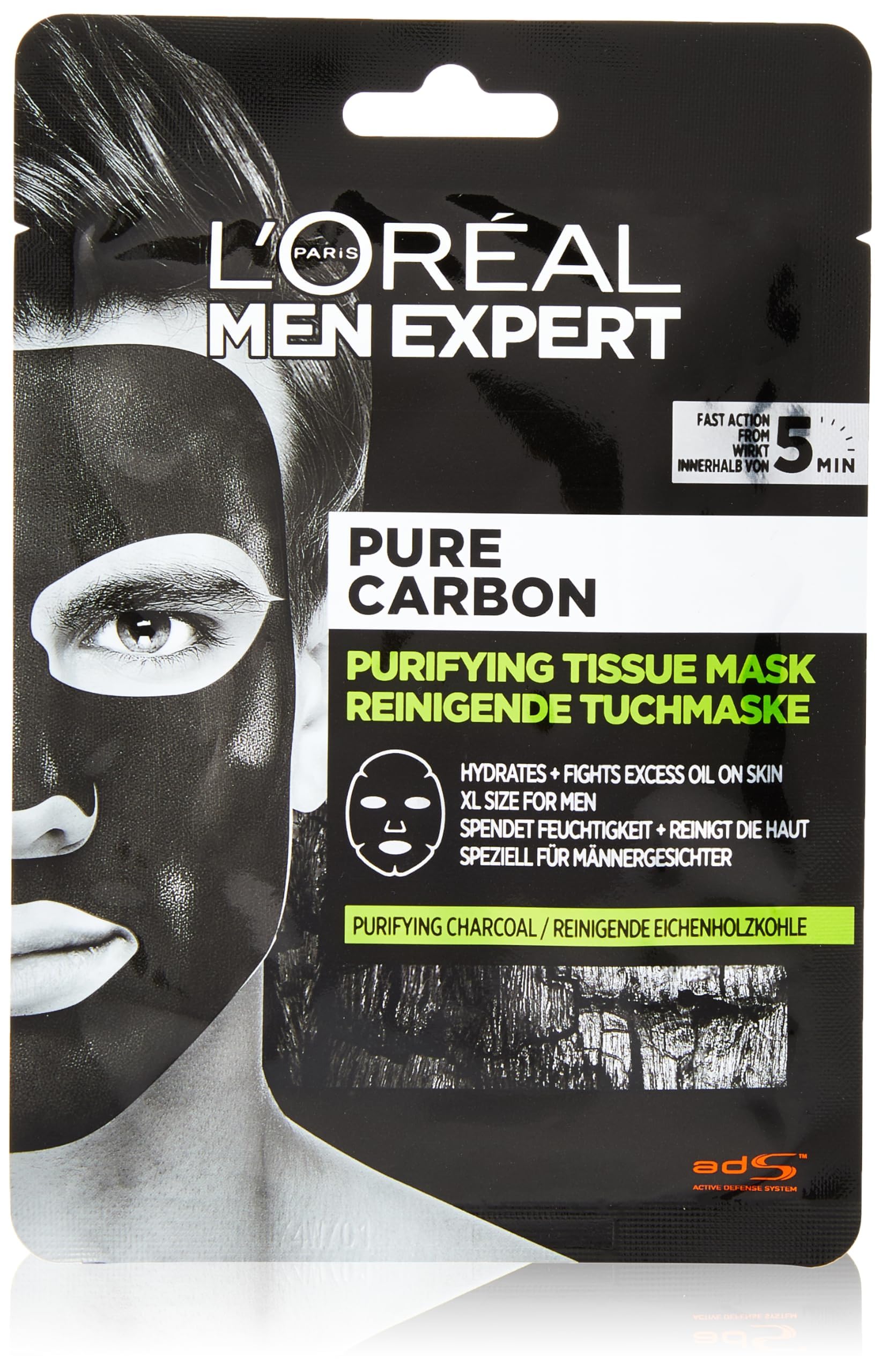 L'Oreal Paris Face Mask, Black, 30 g (Pack of 1)