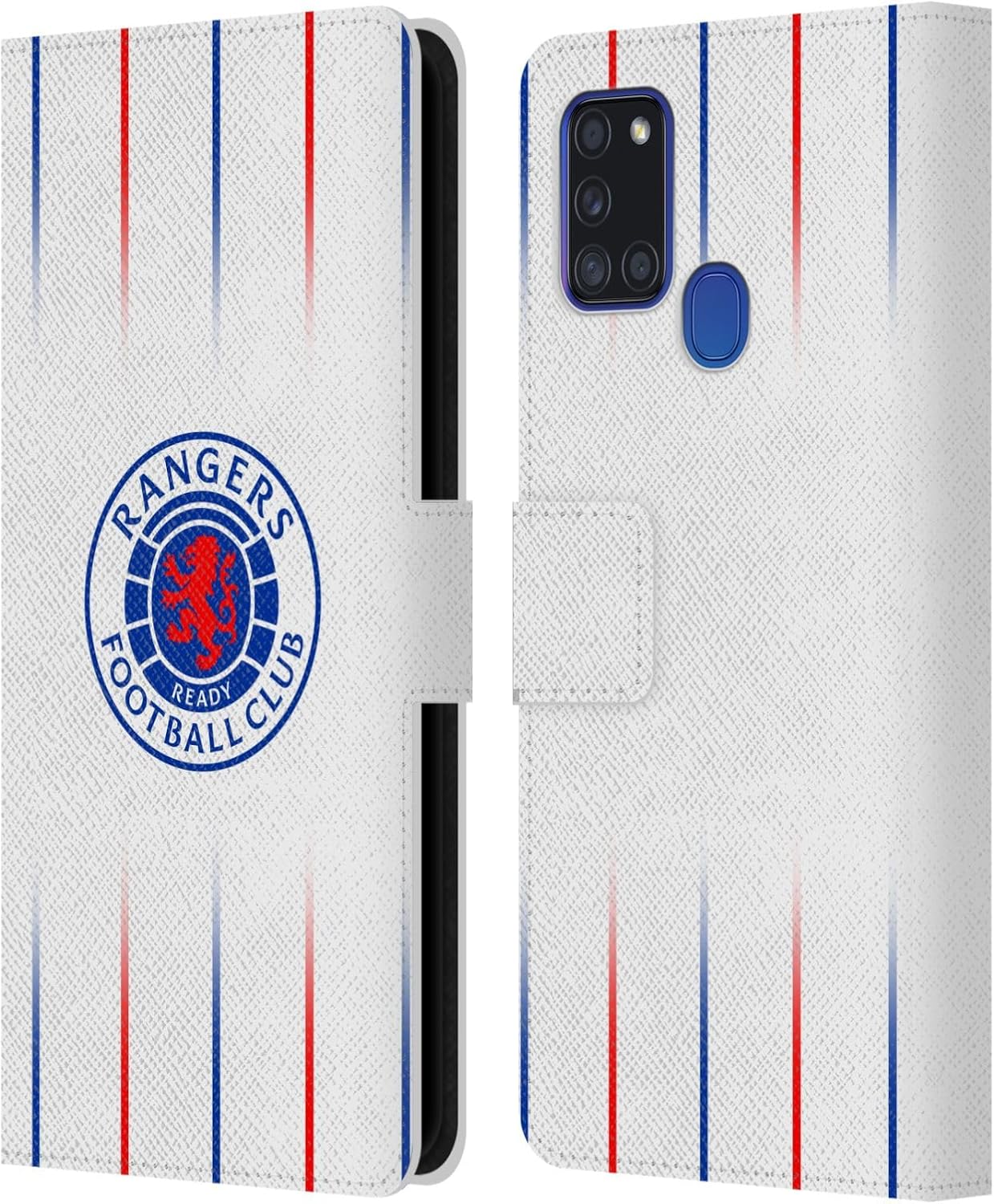 Head Case Designs Officially Licensed Rangers FC Away 2023/24 Kit Leather Wallet Case Compatible with Samsung Galaxy A21s (2020)
