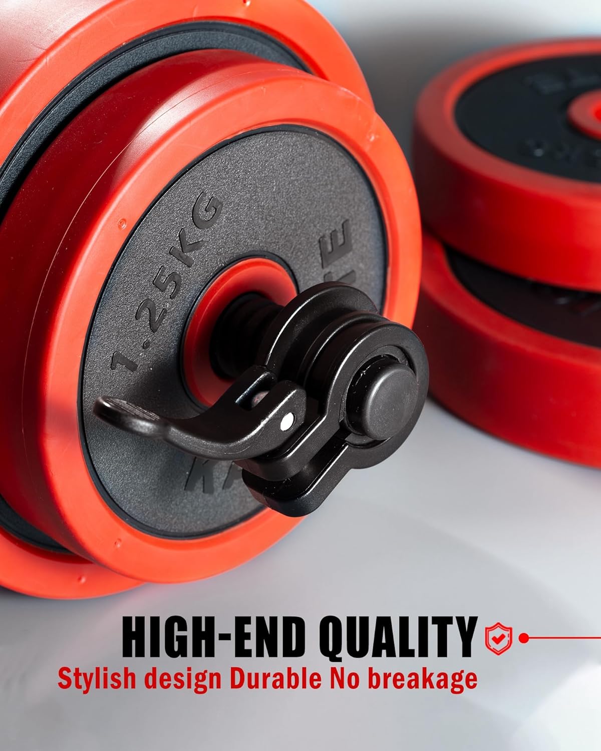 Narrow Barbell Clips 2.5cm Width for Olympic Bars, 0.9-1.18inch Adjustable Weight Clamps, Quick Release Locking Collars for Weightlifting thumbnail