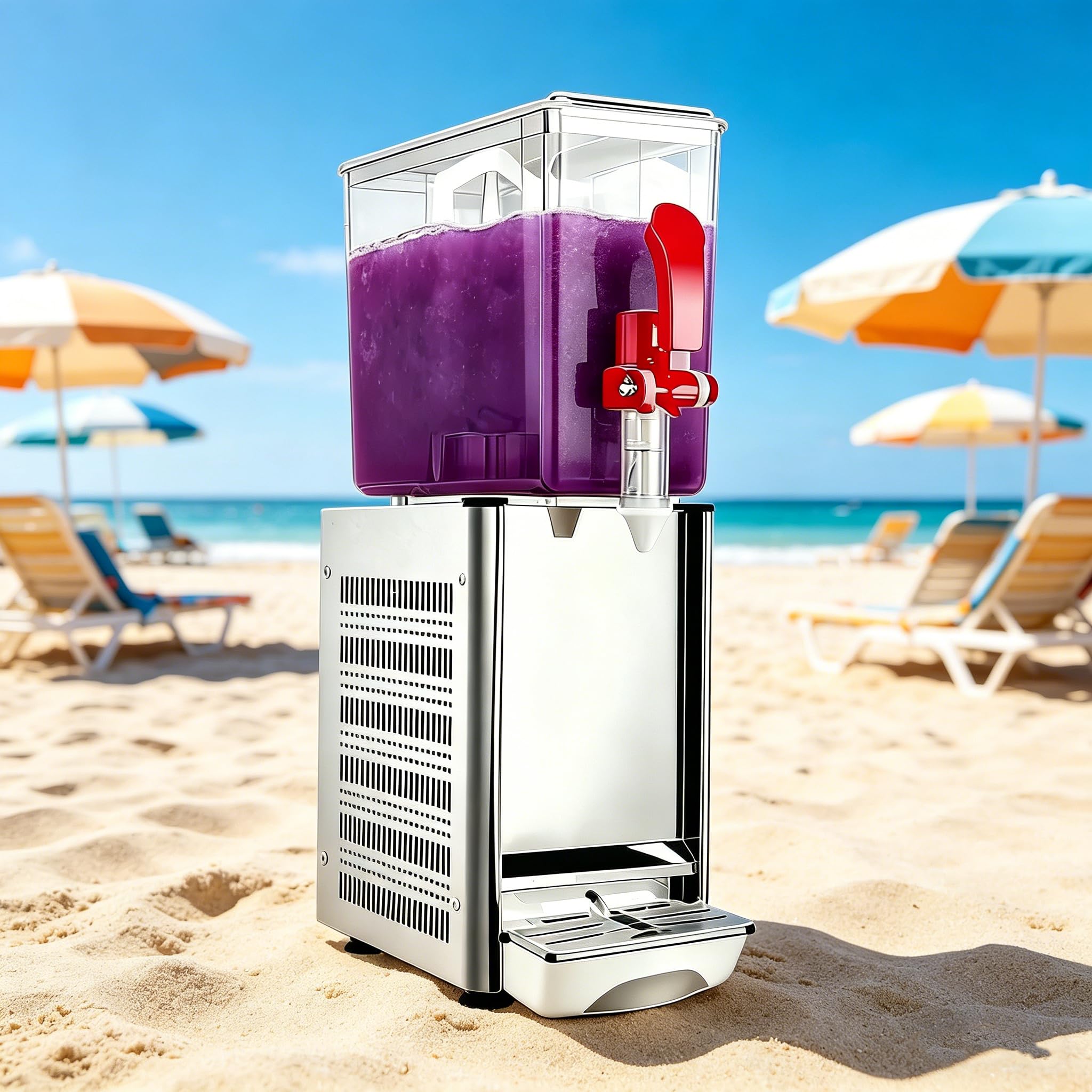 Dispensador de refrescos Industrial de 10L/20L, Máquina de zumos Profesional con agitación, Enfriador para hostelería, Equipamiento para Buffet y hoteles, Mejor dispensador